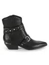 KENNETH COLE NEW YORK WOMEN'S CHEYENNE STUDDED LEATHER BOOTIES