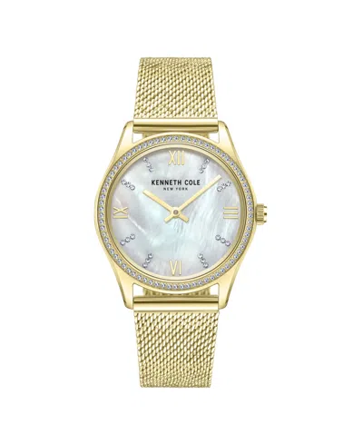 Kenneth Cole New York Women's Classic Gold Stainless Steel Watch, 34mm