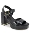 Kenneth Cole New York Women's Darla Platform Sandals In Black Croco