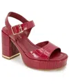 Kenneth Cole New York Women's Darla Platform Sandals In Rio Red Croco