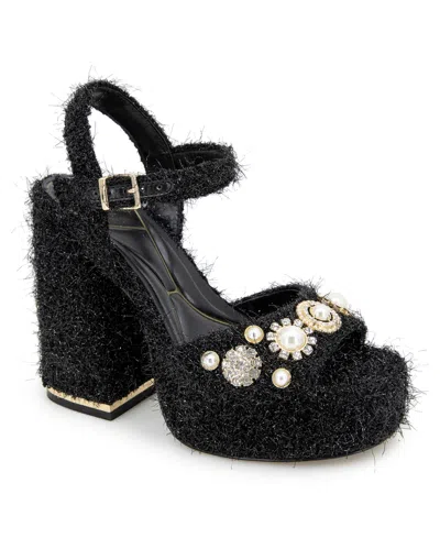Kenneth Cole New York Women's Dolly Charms Dress Sandals In Black