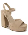 Kenneth Cole New York Dolly Womens Square Toe Evening Heels In Buff Genuine Suede