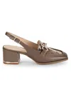 Kenneth Cole New York Women's Elina Block Heel Loafers In Cocoa Brown