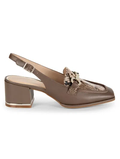 Kenneth Cole New York Women's Elina Block Heel Loafers In Cocoa Brown
