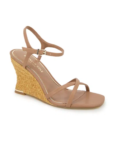 Kenneth Cole New York Women's Freya Strappy Wedge Sandals In Classic Tan