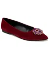 Kenneth Cole New York Gaya Starburst Pointed Toe Flat In Wine