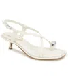 Kenneth Cole New York Women's Geala Square Toe Dress Sandals In Cream Leather