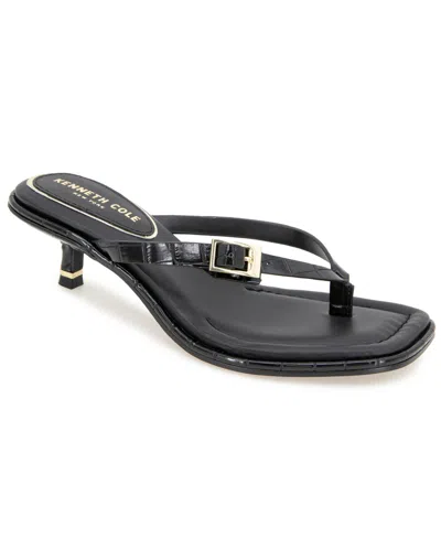 Kenneth Cole New York Women's Gillie Kitten Heel Sandals In Black Croco
