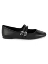 Kenneth Cole New York Women's Jasmine Square Toe Ballet Flats In Black