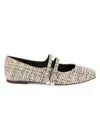 Kenneth Cole New York Women's Jasmine Square Toe Ballet Flats In Black Tan