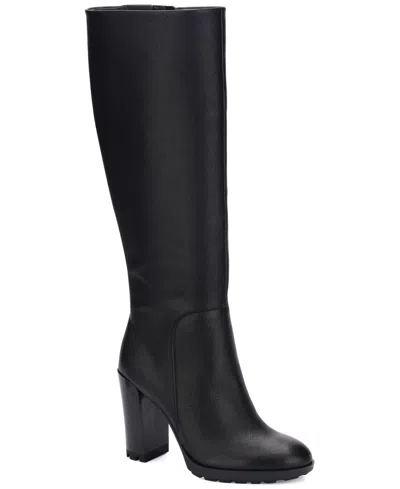 Kenneth Cole New York Women's Justin 2.0 Lug Sole Tall Knee High Boots In Black