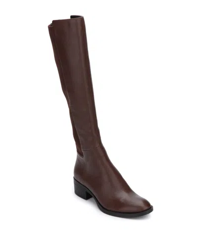 Kenneth Cole New York Women's Levon Tall Knee High Riding Boots In Burgundy