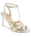 Kenneth Cole New York Women's Liona Almond Toe Dress Sandals In Silver,gold Metallic