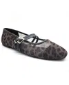 Kenneth Cole New York Women's Mackenzie Mary Jane Ballet Flats In Leopard Mesh