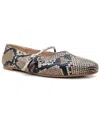 Kenneth Cole New York Women's Magnolia Mary Jane Ballet Flat In Taupe Snake