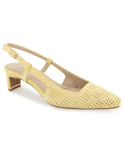 Kenneth Cole New York Women's Marbella Perf Slingback Pumps In Yellow