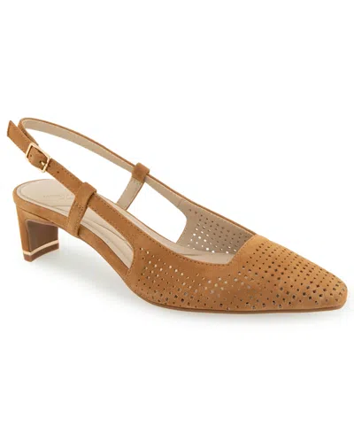 Kenneth Cole New York Women's Marbella Perf Slingback Pumps In Brown