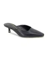 Kenneth Cole New York Margo Womens Leather Kitten Mules In Black