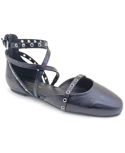 Kenneth Cole New York Women's Mason Strappy Flats In Black