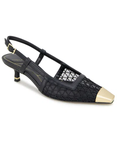 Kenneth Cole New York Women's Maxine Metal Toe Pumps In Black Mesh