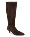 Kenneth Cole New York Meridith Womens Zipper Manmade Knee-high Boots In Chocolate
