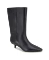 Kenneth Cole New York Women's Meryl Kitten Heel Boots In Black Leather