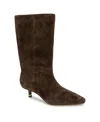 Kenneth Cole New York Meryl Womens Suede Booties In Chocolate Suede
