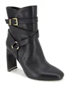Kenneth Cole New York Women's Nellie Block Heel Booties In Black Leather