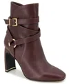 Kenneth Cole New York Women's Nellie Block Heel Booties In Oxblood Leather