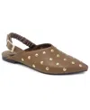 Kenneth Cole New York Women's Nicola Slingback Flats In Brown Leather