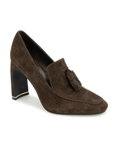 Kenneth Cole New York Women's Nova Slip On Loafers In Chocolate Suede