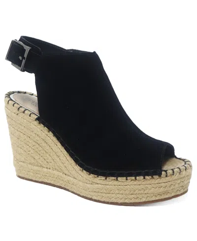 Kenneth Cole New York Women's Olivia Espadrille Peep-toe Wedges In Black
