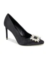Kenneth Cole New York Quinnly Jewel Satin Pump In Black Satin