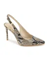 Kenneth Cole New York Quinnly Sling Pump In Taupe Snake