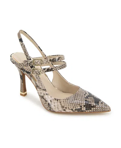Kenneth Cole New York Women's Raquel Slingback Pumps In Taupe Snake
