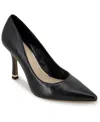 Kenneth Cole New York Romi Womens Suede Flared Heel Pumps In Black