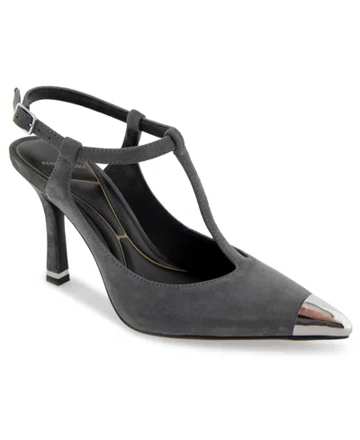 KENNETH COLE NEW YORK WOMEN'S ROMI CAP TOE T-STRAP PUMPS