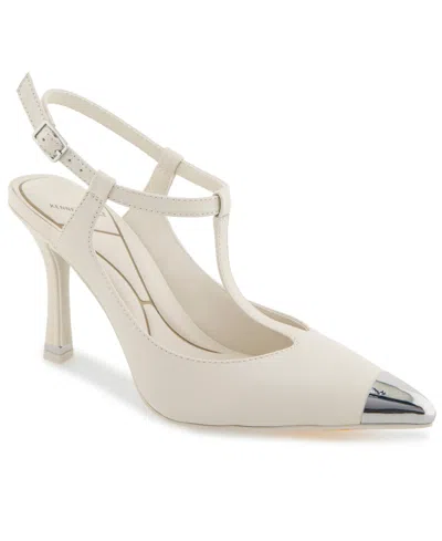 Kenneth Cole New York Women's Romi Cap Toe T-strap Pumps In Off White Leather