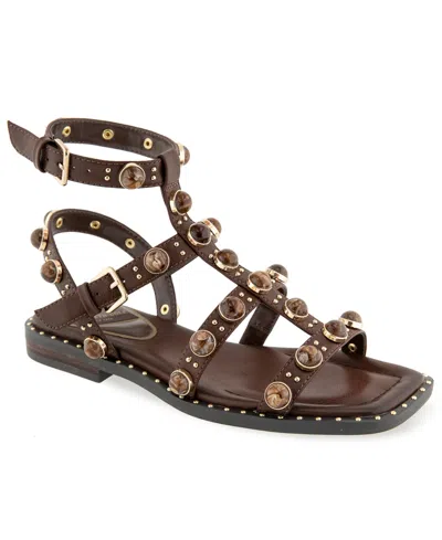 Kenneth Cole New York Women's Ruby Stones Gladiator Flat Sandals In Brown