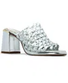 Kenneth Cole New York Women's Solara Round Toe Sandals In Silver Leather