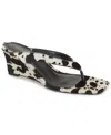 Kenneth Cole New York Women's Susannah Dress Wedge Thong Sandals In Black