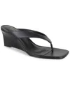 Kenneth Cole New York Women's Susannah Wedge Thong Sandals In Black