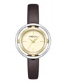 Kenneth Cole New York Women's Transparency Dial Brown Genuine Leather Strap Watch 32mm In Brown