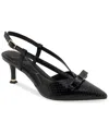 Kenneth Cole New York Womens Textured Faux Leather Ankle Strap In Black Snake