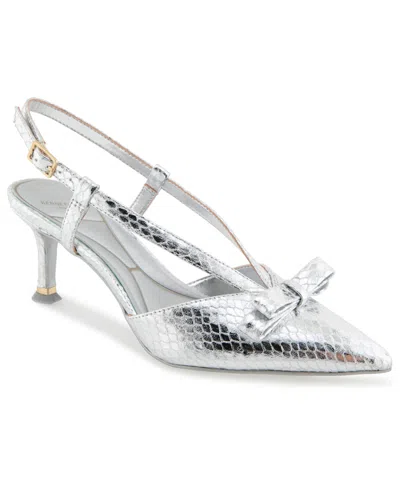 Kenneth Cole New York Women's Umayra Pointed Toe Pumps In Silver Snake