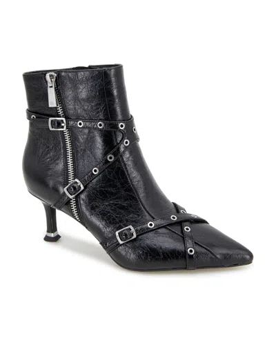 Kenneth Cole New York Women's Umi Biker Booties In Black Leather