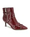 Kenneth Cole New York Women's Umi Biker Booties In Rio Red Leather