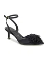 Kenneth Cole New York Umi Pom Satin Pump In Black Satin