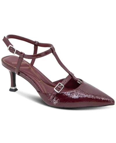 Kenneth Cole New York Women's Urka T-strap Pumps In Burgundy