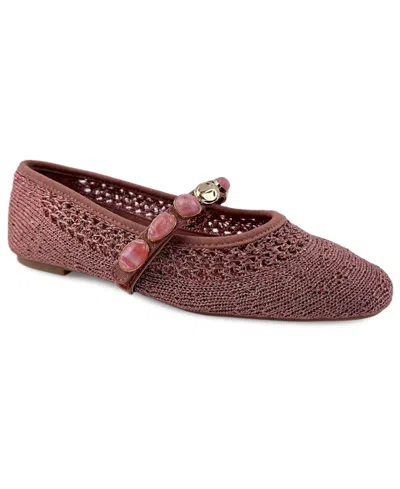 Kenneth Cole New York Women's Zeta Mary Jane Ballet Flats In Burgundy